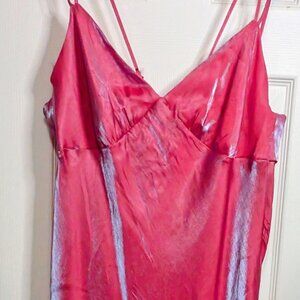 Shiny Pink Floor Length Dress